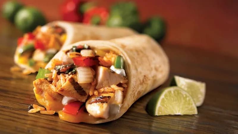 Wrap garni de légumes croquants